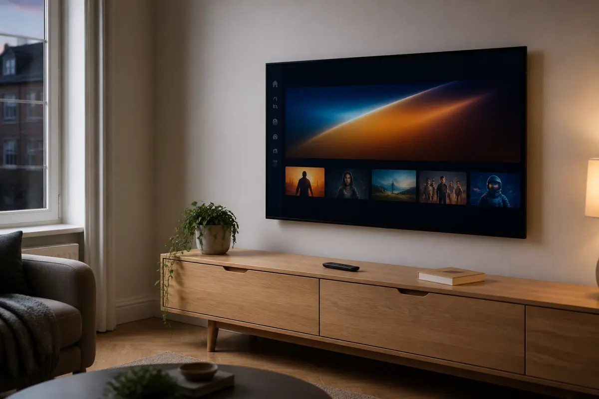 Living room TV ready for ReflexSat setup